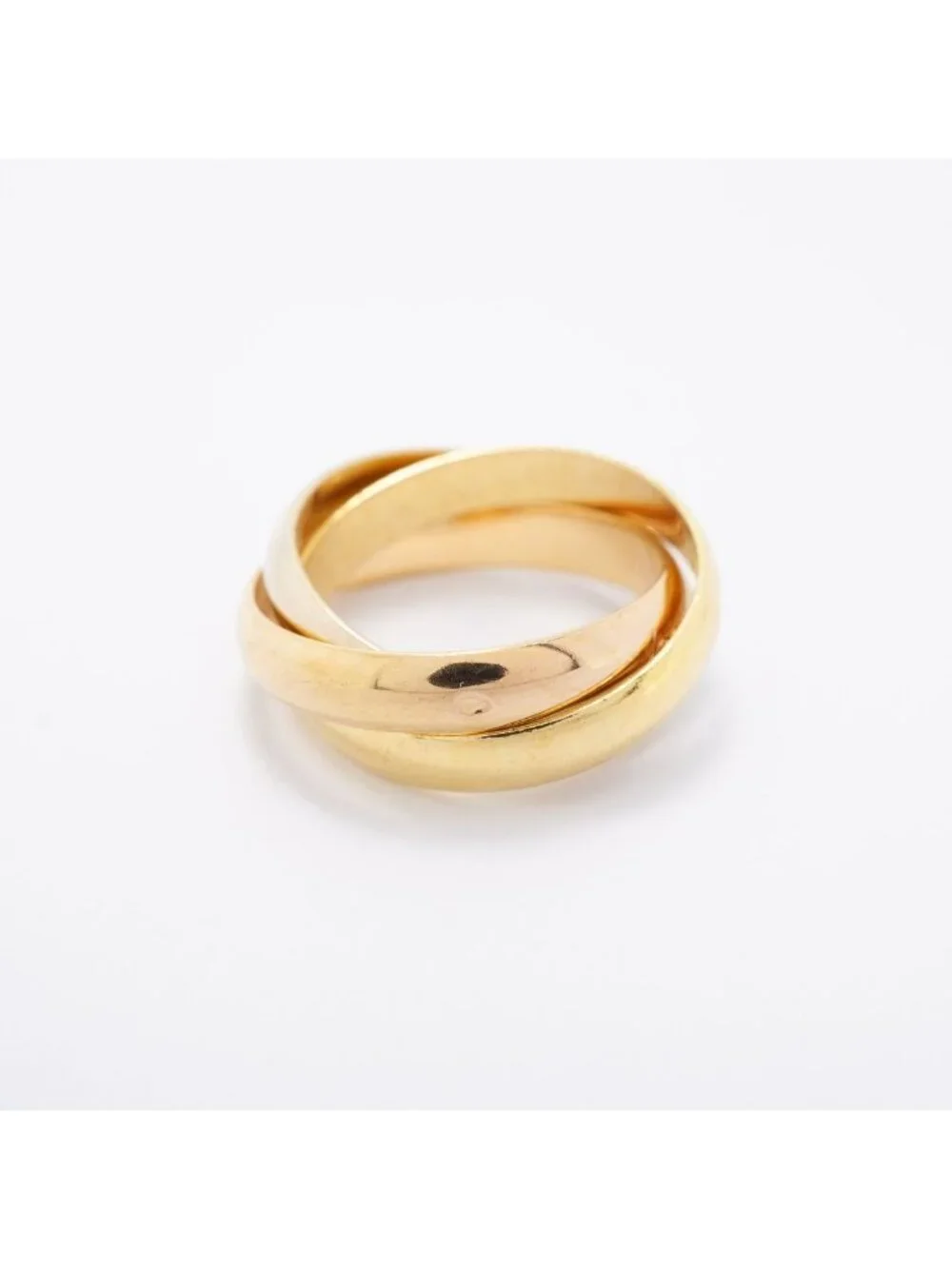 Cartier Ring Trinity Classic Model 18k Yellow Gold 18k White Pink